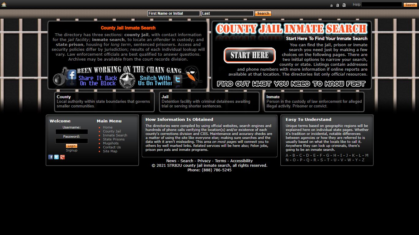 County Jail Inmate Search and Facility Locator