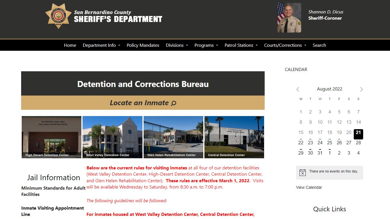 Corrections – San Bernardino County Sheriff's Department
